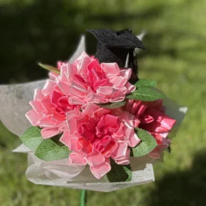 6 szálas selyem dália csokor ballagásra