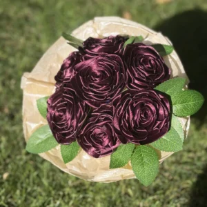 7 szálas selyem rózsa csokor